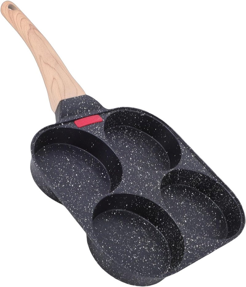 Keenso 4 Egg Frying Pan, Nonstick Maifan Stone Skillet for Breakfast Cooking, Compatible with All Stovetops, Ideal for Pancakes and Crepes - Image 2