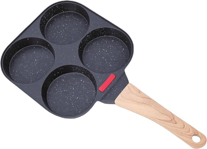 Keenso 4 Egg Frying Pan, Nonstick Maifan Stone Skillet for Breakfast Cooking, Compatible with All Stovetops, Ideal for Pancakes and Crepes - Image 4