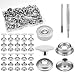 MARRTEUM 120 Pcs 30 Sets Leather Snap Fasteners with 3 Setter Tools 15mm Stainless Steel Sewing Snap Buttons Kit for Leather Clothing Fabric Bags Canvas DIY Crafts Silver - Image 2