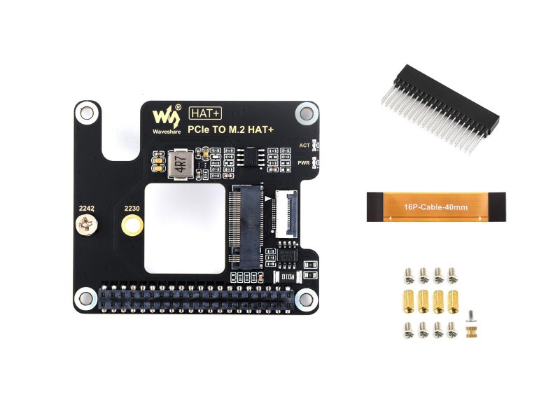 waveshare PCIe to M2 M Key Adapter for Raspberry Pi 5 Support NVMe Protocol M2 SSD with 22302242 Size PCIE1 Gen2 or Gen3 Mode Support Booting from SSD for PI5 HighSpeed ReadingWriting - Image 2