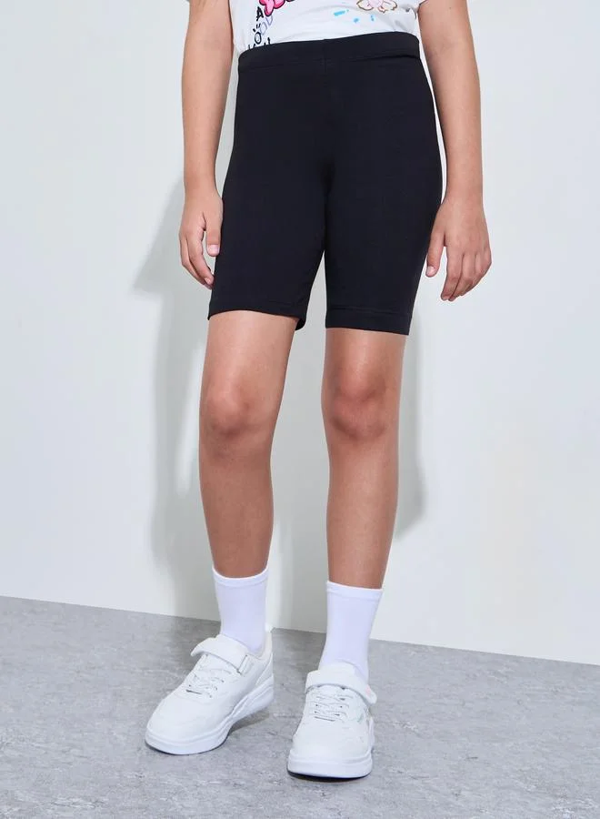 ستايلي Teen Girls Pack of 2 - Multi Cotton Cycling Shorts
