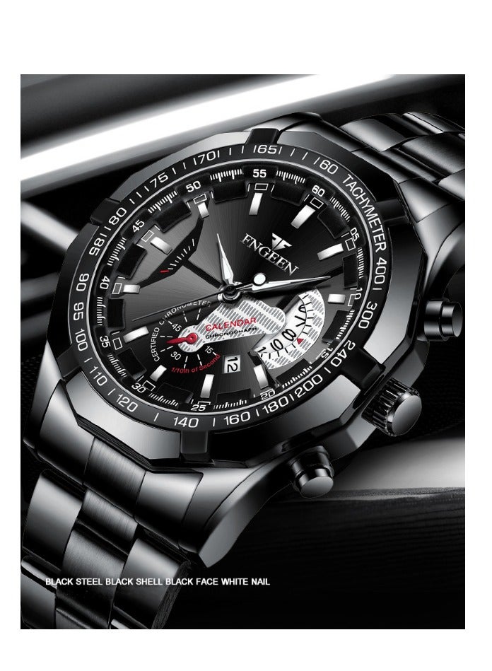 فنجين ساعة الكوارتز للرجال مفهوم الأزياء لوحة الديكور عارضة الرياضة ساعة مقاومة للماء تاريخ الساعة الفاخرة - Image 2