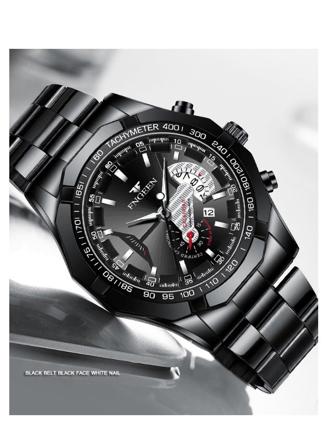 فنجين ساعة الكوارتز للرجال مفهوم الأزياء لوحة الديكور عارضة الرياضة ساعة مقاومة للماء تاريخ الساعة الفاخرة - Image 3