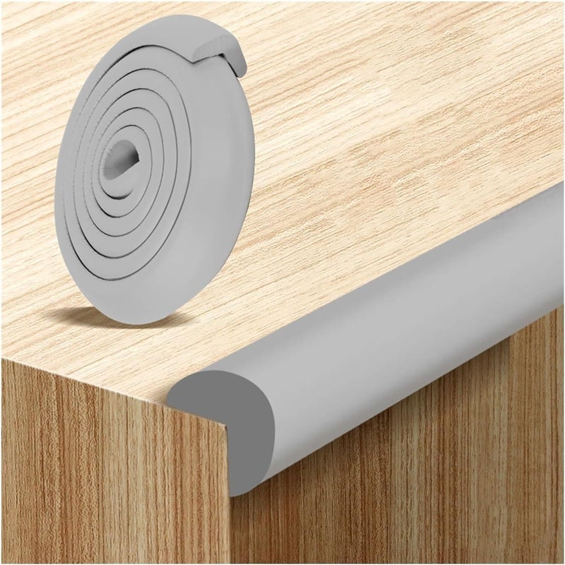 MekUk Garage Wall Protector Proofing Corner Guards Protectors, Furniture Corner Guards, Protective Foam Cushion, Sharp Edges Padding for Parking Garages(Grey,6pcs), Gray - Image 1