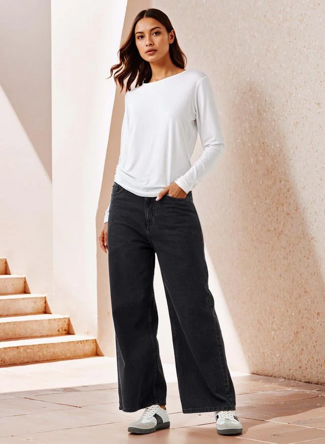 سبلاش فيڤ تيشيرت بقصة ضيقة وأكمام طويلة