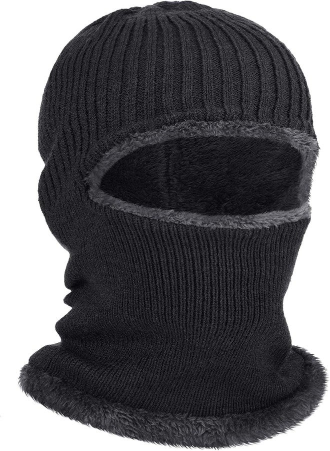 Lyonardo Woolen Winter Warm Snow, Fleece Full face Cover Monkey Cap for Men, Women (in, Alpha, M, Black) - Image 1