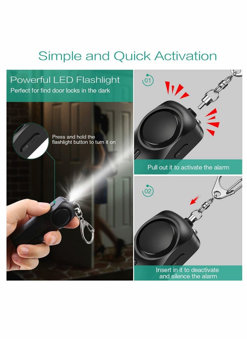 Generic - Personal Safety Alarm for Women, Children, and Seniors, 130dB Rechargeable Security Siren with LED Light, Easy to Use Emergency Alert Keychain, Reusable Design - Image 1