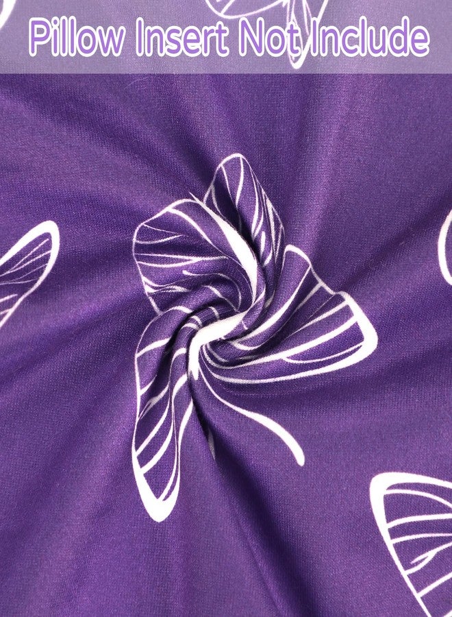 WINGHENLEE Nursing Pillow Cover, Breastfeeding Pillow Cover for Baby Girls Boys, Soft Stretchy Nursing Pillowcase for Infant Newborn, Removable Slipcover for Nursing Pillows, Purple Butterfly(Only Cover) - Image 4