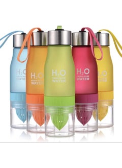 BLUE CORAL Water Bottle Squeezed Juice Lemon Juice Fruit Infuser Drinkware For Outdoor Sports My Shaker Drinking Bottle, Red  - Image 3