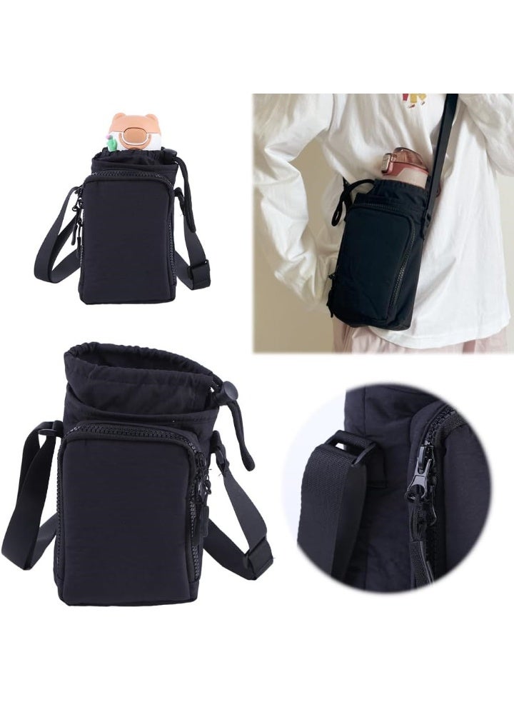 Water Bottle Holder with Strap ,Water Bottle Carrier Sling Bag with and Phone Purse for Walking Hiking Gym Travel - Image 2