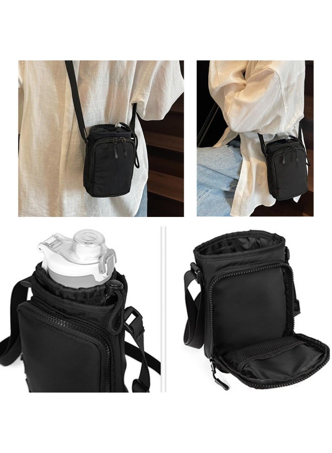 Water Bottle Holder with Strap ,Water Bottle Carrier Sling Bag with and Phone Purse for Walking Hiking Gym Travel - Image 5