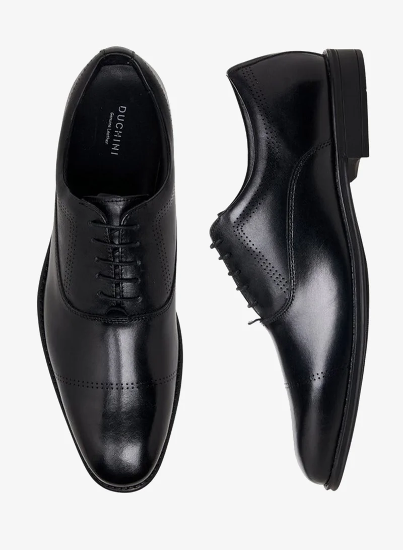 DUCHINI Men Lace-Up Leather Derby Shoes