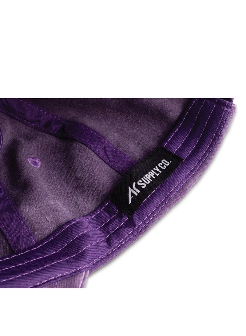 ايه ار سابلاي Ar Washed Cap من Arij Bags | كاب كاجوال للجنسين، قطن مغسول بملمس ناعم، قابل للتهوية، خفيف، حزام قابل للتعديل للاستخدام اليومي (بنفسجي) - Image 5