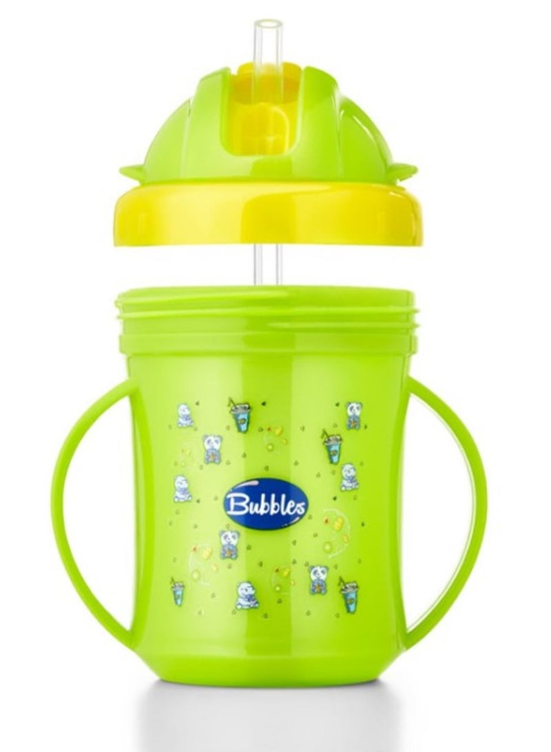 Bubbles Bubbles Baby Cup with Silicone Straw Green - Image 2