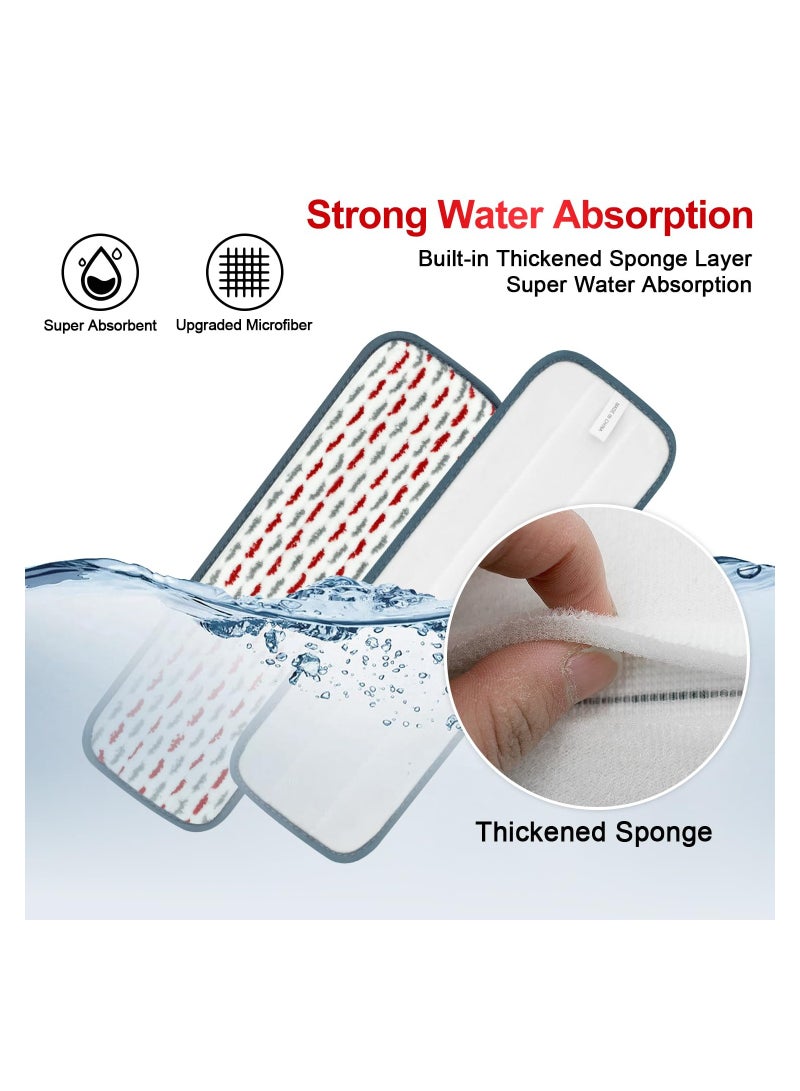 4PCS Thickened Microfiber Mop Pads,  Refill Pads Durable Power Mop Refills Washable Swiffer PowerMop Multi-Surface Thicken Mop Pads  for Swiffer Spray Power Mop Wet Pads for Floor Cleaning - Image 5