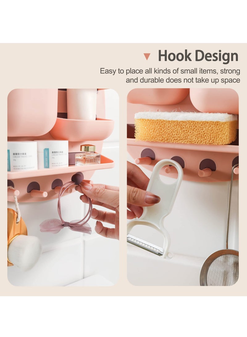 SYOSI Remote Control Holder, Magazine Rack, Desk Organizers and Storage, Office Supplies Storage Box,Pen&Pencil Holder for Desk,Bedside Caddy For Dorm Bed,Locker Accessories,Bedroom Decor (Pink) - Image 3