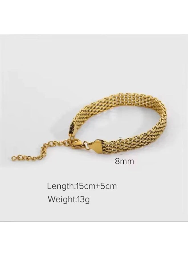 Aldina Stainless Steel Bracelet for Women – Sleek & Modern Design, Hypoallergenic & Tarnish-Resistant Jewelry for Everyday & Special Occasions  - Image 2