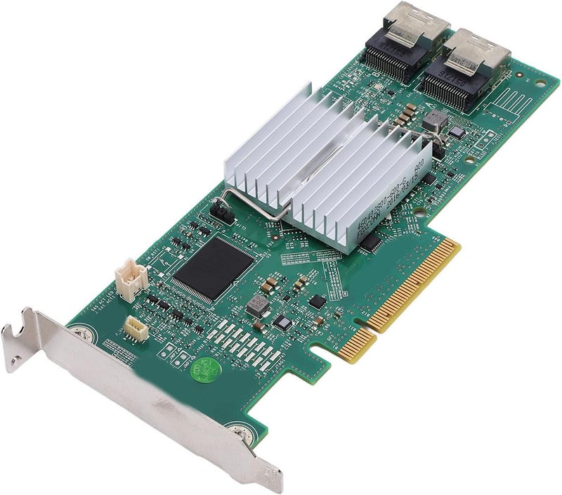 H310 IT Mode SAS Compatible RAID 0 1 5 10 Array Card, PCI Ex8 4Gb / S Dual SFF8087, 8 Ports Storage Controller for Expanded Data Safety - Image 1