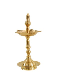 BrassLine BrassLine Regional Brass Diya Stand Golden 8 Inches 