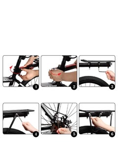 Generic Arltb Aluminum Alloy Bike Carrier Rack Adjustable 50kg Capacity Bicycle Accessories Cargo Rack for Mountain Bike Road Bike Garage  - Image 4