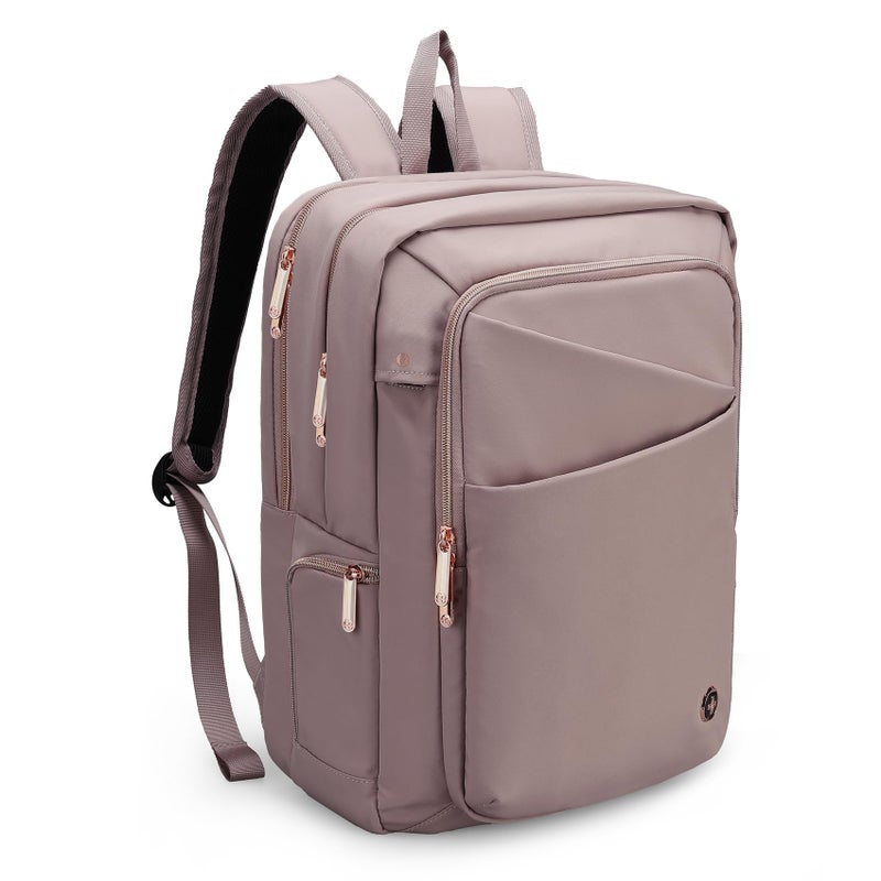 Swissdigital Design Women's Laptop Backpack, Compact College Bookbag with USB Port,Well-Organized Daypack for Work Business, Fits 15.6" Laptop, Pink | SD1006F-82 - Image 1