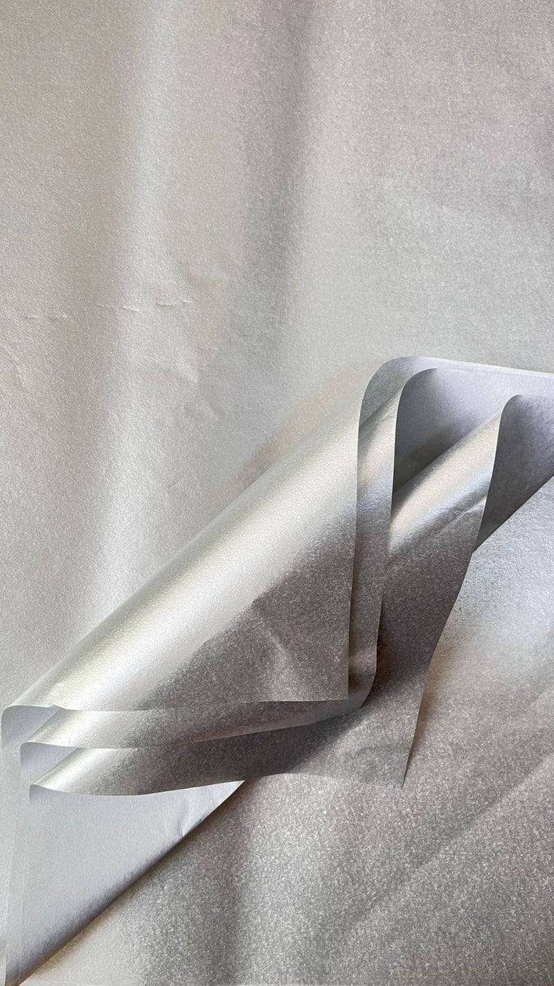 Tuğset Label Silver Colored Pelur Paper 50X70 cm 10 Pieces
