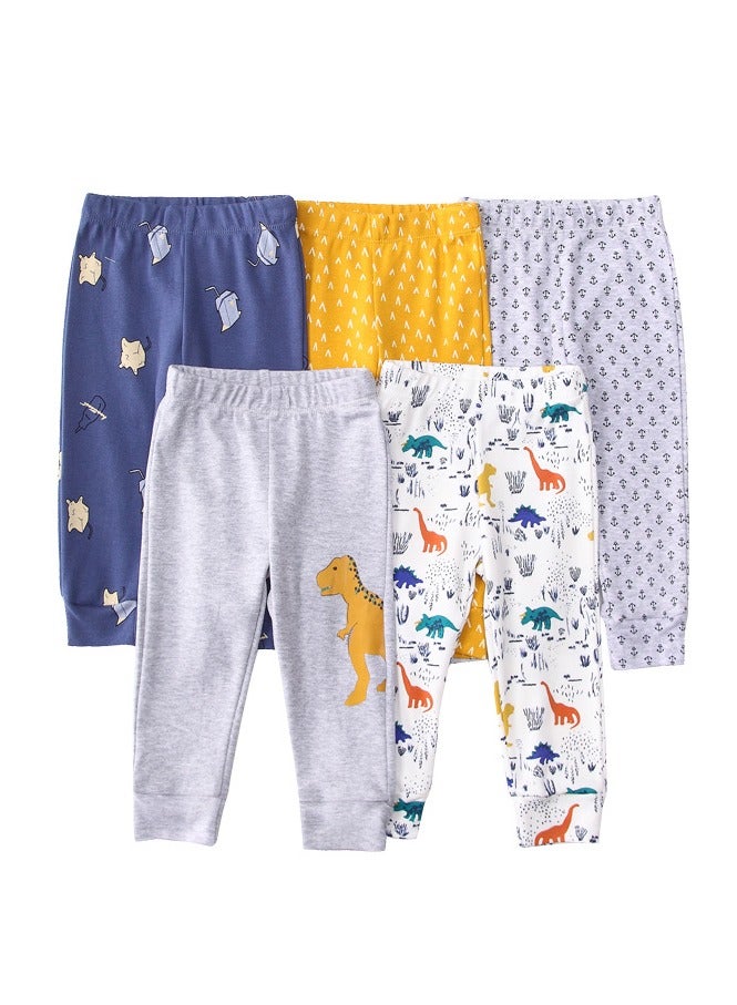 ريدمابليتيك 5 قطع من السراويل القطنية المرنة القابلة للتنفس للرضع والأطفال الصغار - Image 1