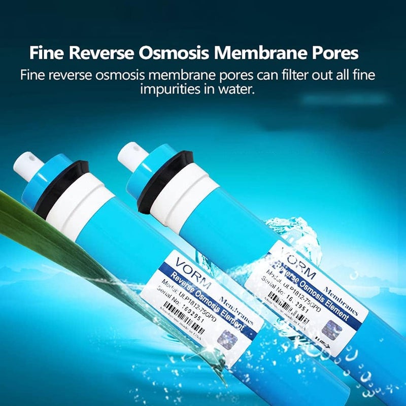 Eacam RO Water Reverse Osmosis System Membrane Universal Compatible Replacement Water Filter Drinking Water Purifier 100G - Image 1