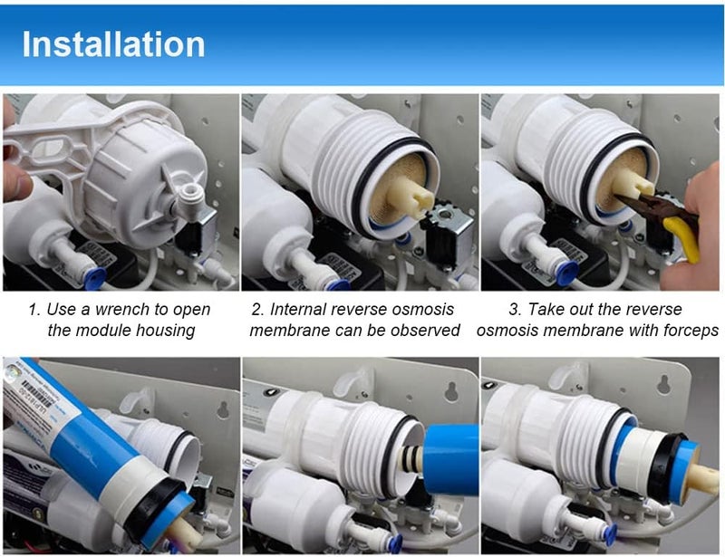 Eacam RO Water Reverse Osmosis System Membrane Universal Compatible Replacement Water Filter Drinking Water Purifier 100G - Image 3