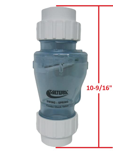 Valterra 200-CU20 PVC Swing/Spring Combination Check Valve, Clear, 2" Union - Image 2