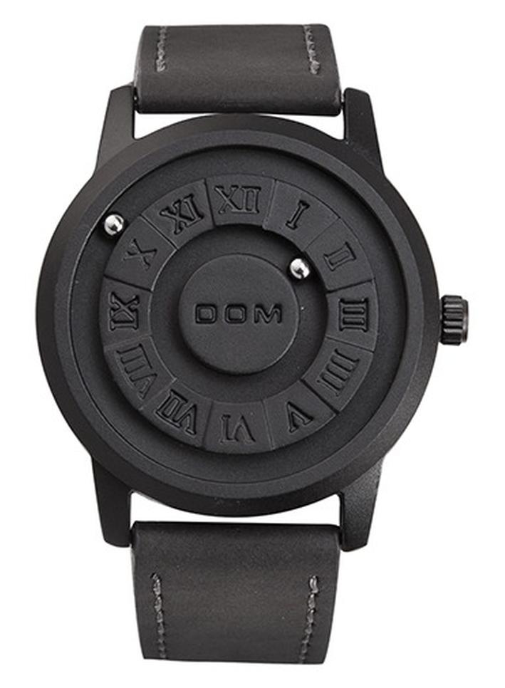 DOM magnetic ball floating cool men's watch, black technology creative personality concept waterproof fashion watch - Image 1