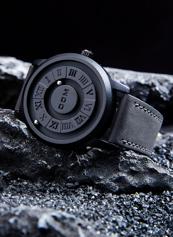 DOM magnetic ball floating cool men's watch, black technology creative personality concept waterproof fashion watch - Image 4