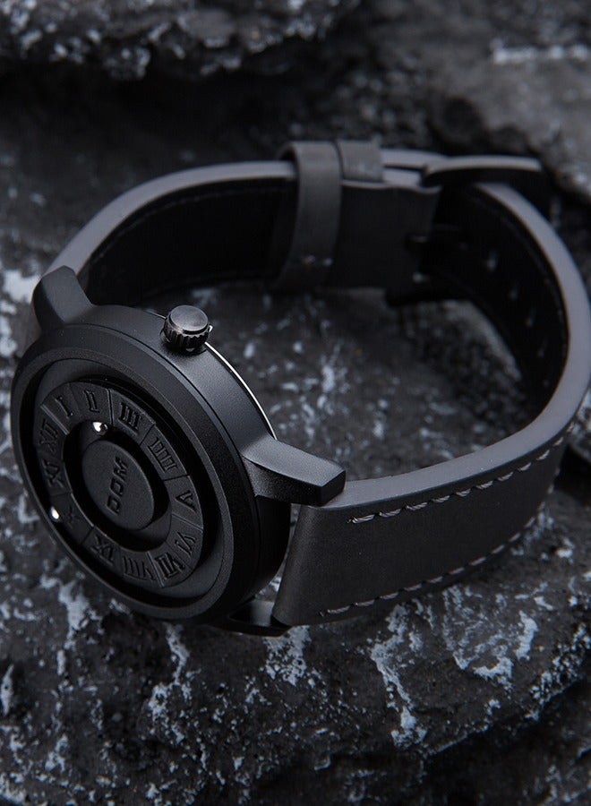 DOM magnetic ball floating cool men's watch, black technology creative personality concept waterproof fashion watch - Image 5