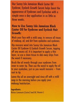 Sunny Isle Jamaican Black Castor Oil Eyelash & Eyebrow Growth Serum, Orange  - Image 4