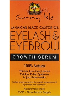 Sunny Isle Jamaican Black Castor Oil Eyelash & Eyebrow Growth Serum, Orange  - Image 3