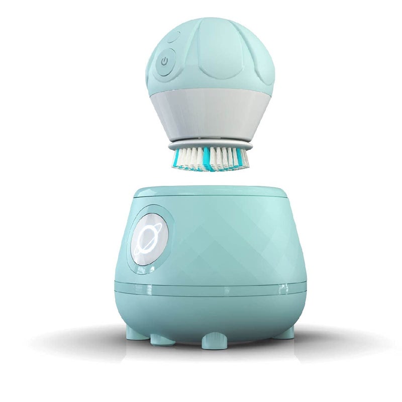 Tao Clean Ona Diamond Orbital Facial Brush and Cleansing Station â€“ Robin's Egg Blue â€“ Electric Face Cleansing Brush with Ergonomic Handle, Dual Speed Settings, 2 Piece Set, (BA-0201-RBE-US) - Image 1