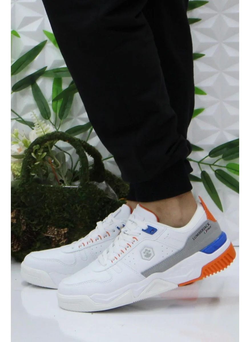 لامبرجاك Bavaria White Orange Comfortable Original Product Sneaker Men's Shoes