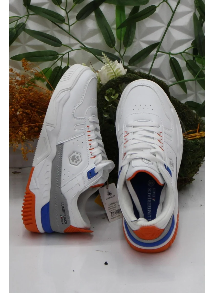 لامبرجاك Bavaria White Orange Comfortable Original Product Sneaker Men's Shoes
