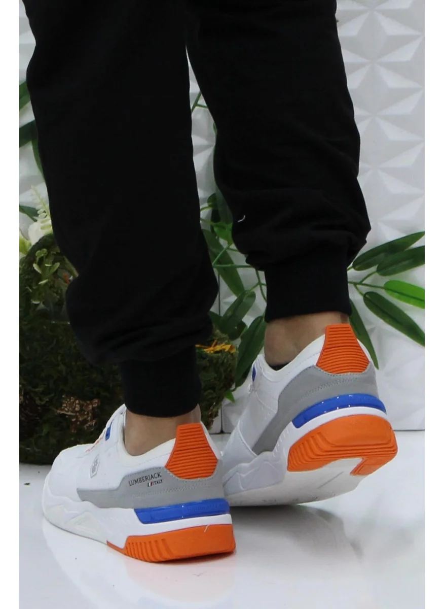 لامبرجاك Bavaria White Orange Comfortable Original Product Sneaker Men's Shoes