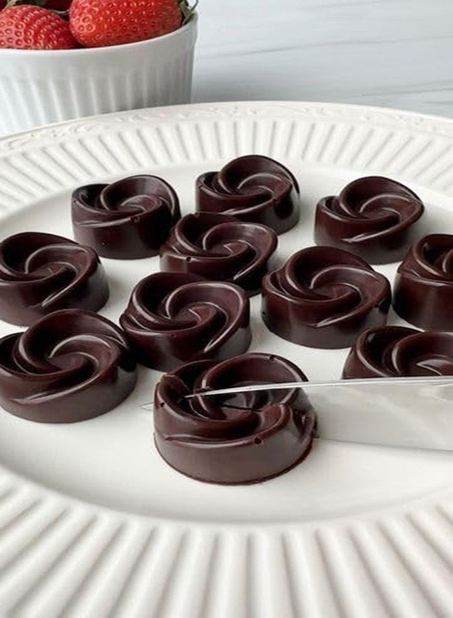 Undy Chocolate Mould Silicone Rose Rectangle Bars Break Apart Shape Chocolate Mould for Chocolate Making Multipurpose Jelly Ice Cubes Cake Decoration Tools, 3 PCS, Brown - Image 4