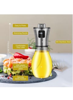 2PCS Olive Oil Sprayer Dispenser for Cooking Food-Grade Glass Oil Spray Transparent Vinegar Bottle Oil Dispenser Spray Bottle for BBQ/Making Salad/Baking/Roasting/Grilling/Frying Kitchen (200ml) - pzsku/Z1E316BDD6C5CA5393D9DZ/45/_/1727507996/10e4f39f-0d60-4cd9-8a9f-07b1e730054d