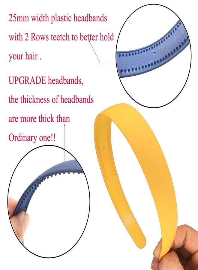Glamyou Hairband, Plastic Headband for Girls and Women, 12 Count (Pack of 1) Multicolor - Image 4