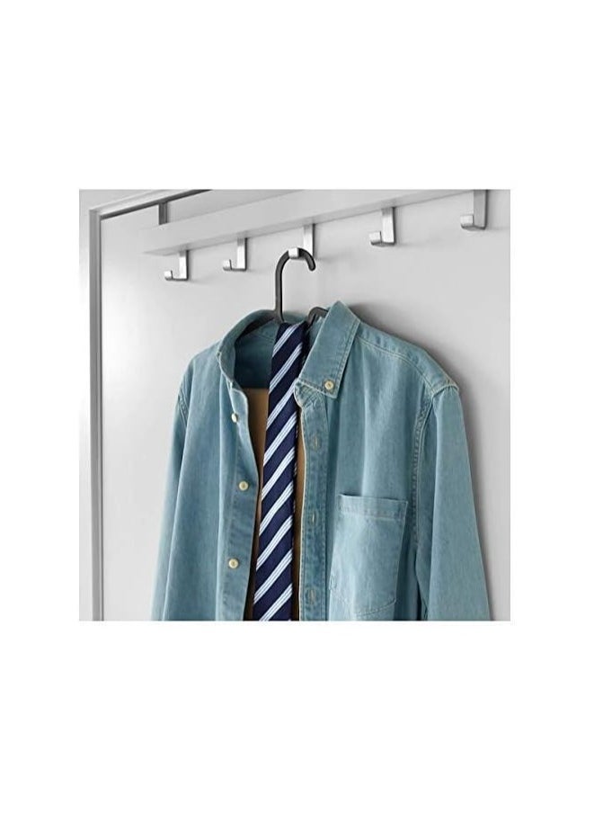 Generic Hanger For Clothes, Pants, Jeans, Scarf, Trouser, Tie, Towel, Silk, Skirts,  Flexible Sturdy Plastic, 10 Piece. Black  - Image 2