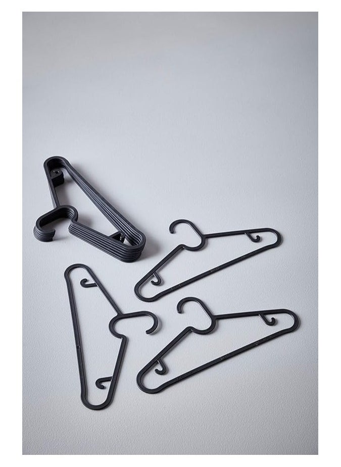 Generic Hanger For Clothes, Pants, Jeans, Scarf, Trouser, Tie, Towel, Silk, Skirts,  Flexible Sturdy Plastic, 10 Piece. Black  - Image 4