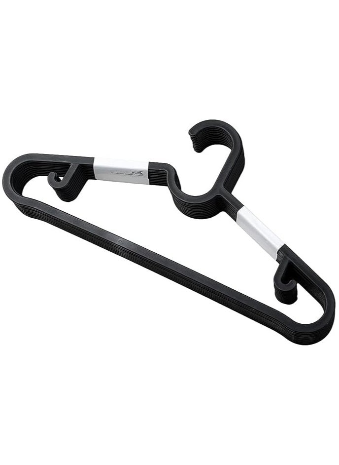 Generic Hanger For Clothes, Pants, Jeans, Scarf, Trouser, Tie, Towel, Silk, Skirts,  Flexible Sturdy Plastic, 10 Piece. Black  - Image 5
