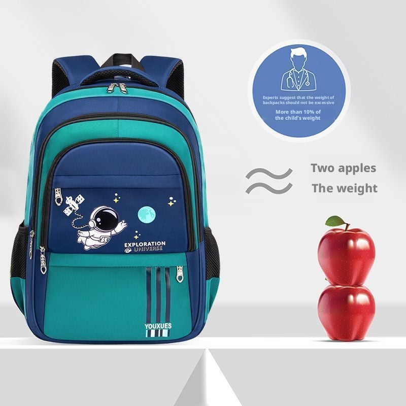 Spaceman Print Kids Backpack for Boys, Ergonomic & Lightweight - Image 4