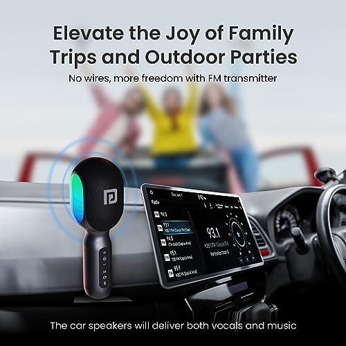 Portronics Dash 2, 2400-2480 MHz Wireless Bluetooth Karaoke Mic with 10W Speaker,Upto 10 Hour Playtime, Dynamic RGB Lights, Music Recording, Duet Singing, Mini Karaoke Machine for Car Travel - Image 5
