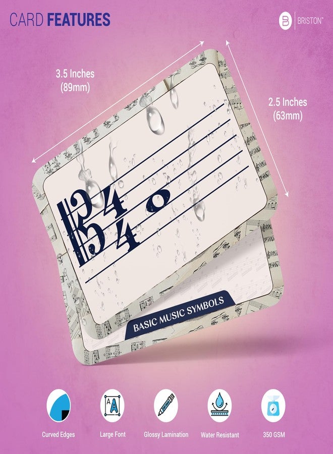 بريستون مجموعة موسيقيي بريستون للمبتدئين والمتوسطين، 140 بطاقة تعليمية - مجموعة النوتات الأولى والنوتات المختلفة - للأطفال في مجال الموسيقى والتعليم الموسيقي - أداة تعليمية للمعلمين أو الطلاب في المنزل - Image 3
