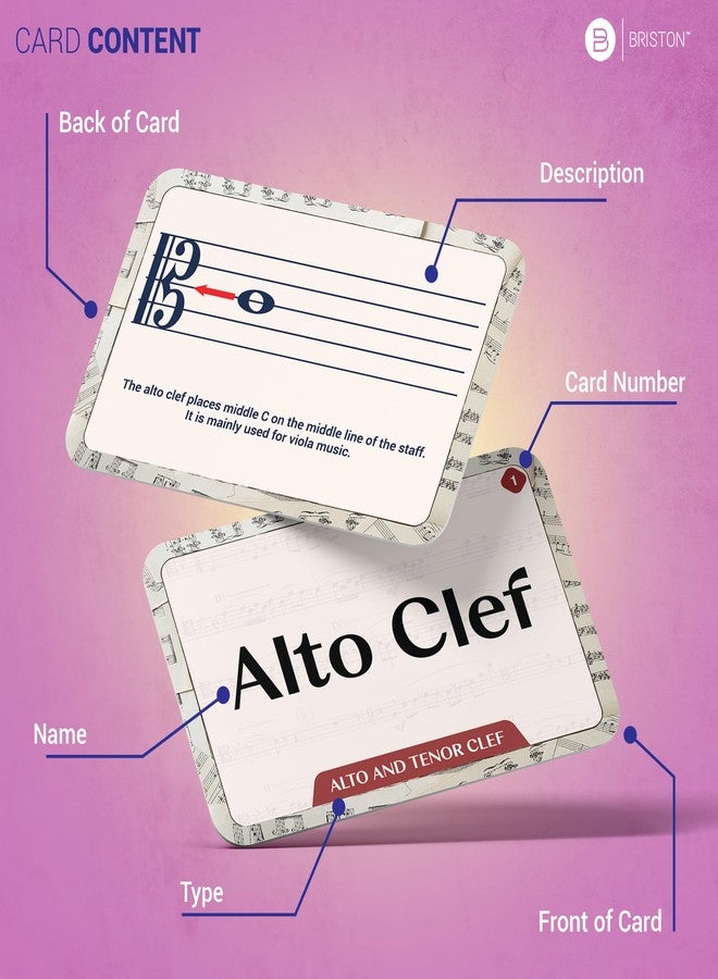 بريستون مجموعة موسيقيي بريستون للمبتدئين والمتوسطين، 140 بطاقة تعليمية - مجموعة النوتات الأولى والنوتات المختلفة - للأطفال في مجال الموسيقى والتعليم الموسيقي - أداة تعليمية للمعلمين أو الطلاب في المنزل - Image 2