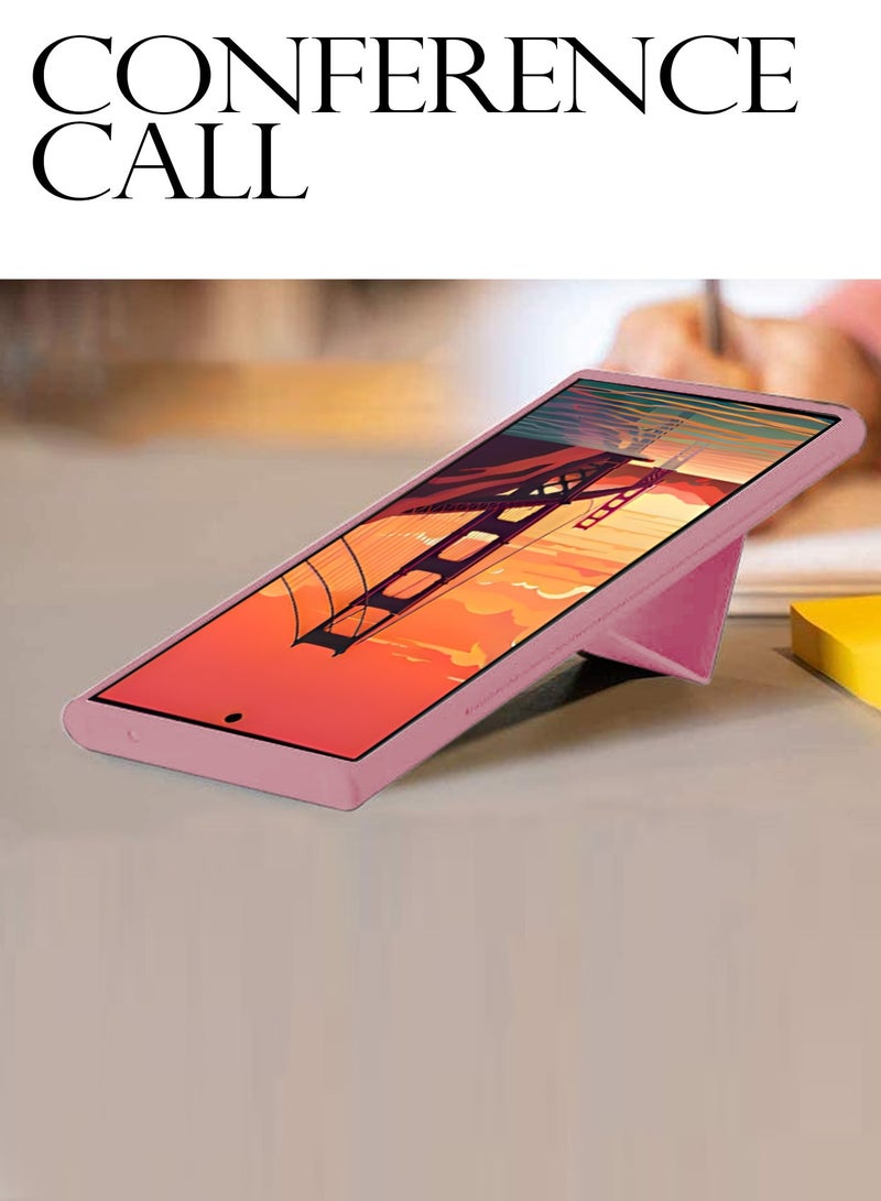 Hand Grip And Multi Stand Magnetic Car Mount Kickstand Finger Strap Case Cover For Samsung Galaxy S24 Ultra 5G 2024 Pink
